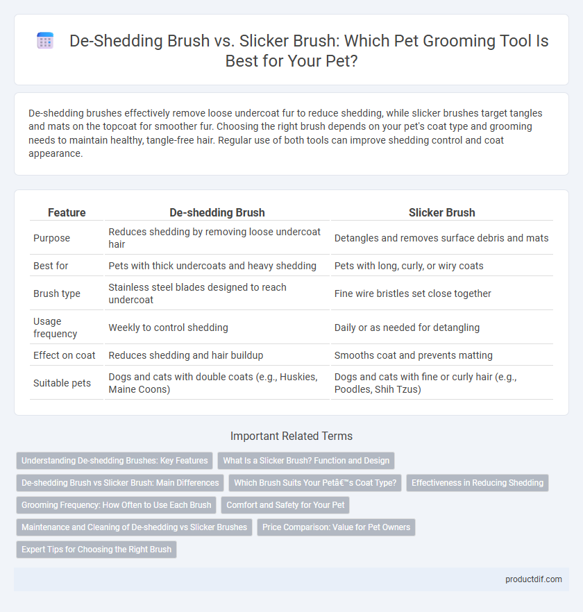 De-Shedding Brush vs. Slicker Brush: Which Pet Grooming Tool Is Best for Your Pet?