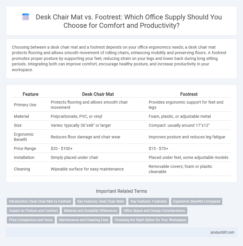 Desk Chair Mat vs. Footrest: Which Office Supply Should You Choose for Comfort and Productivity?