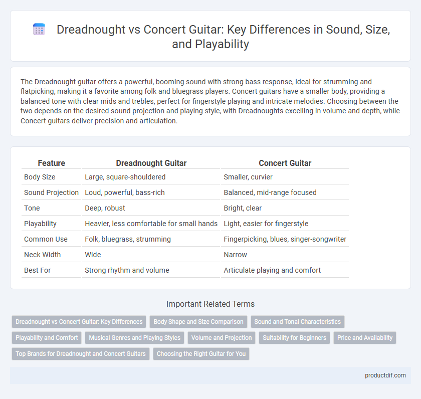 Dreadnought vs Concert Guitar: Key Differences in Sound, Size, and Playability