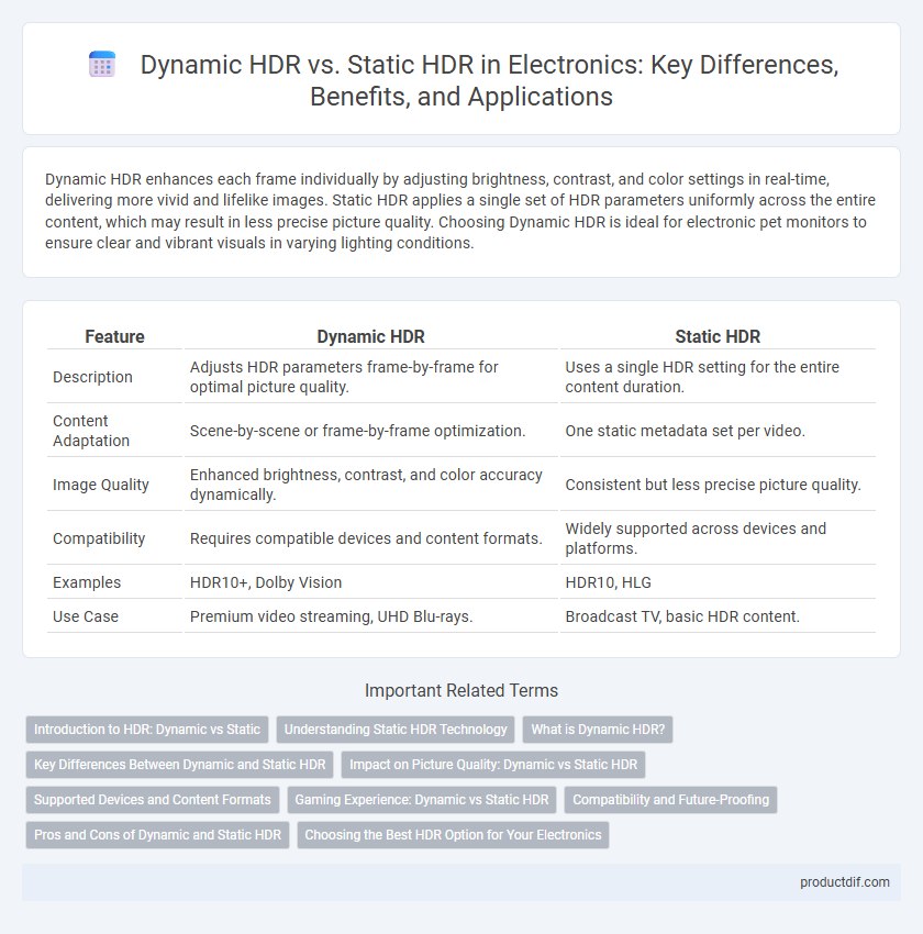 Dynamic HDR vs. Static HDR in Electronics: Key Differences, Benefits, and Applications