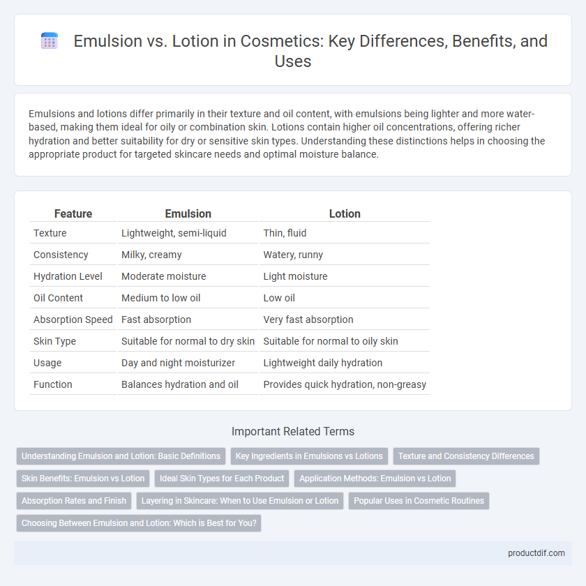 Emulsion vs. Lotion in Cosmetics: Key Differences, Benefits, and Uses