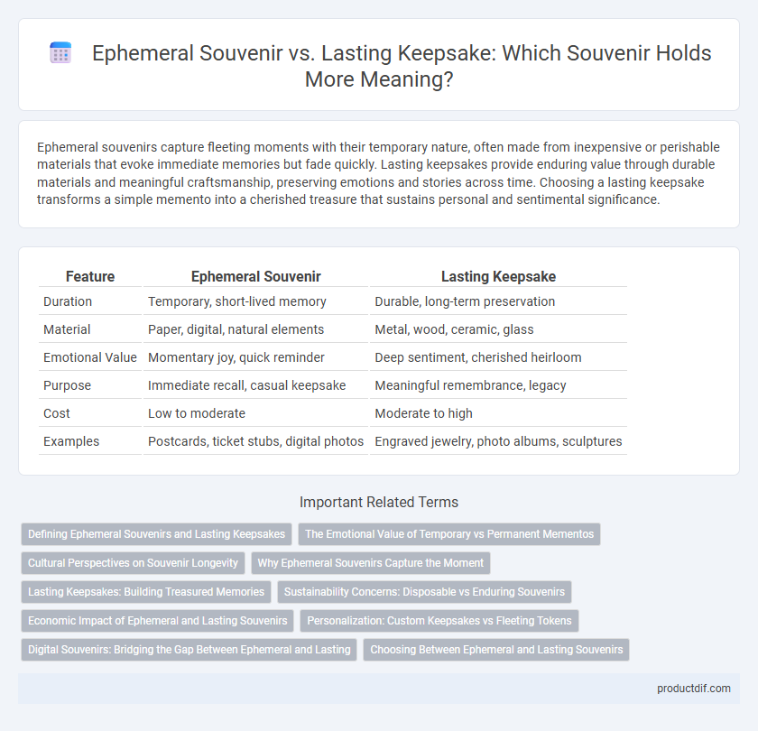 Ephemeral Souvenir vs. Lasting Keepsake: Which Souvenir Holds More Meaning?