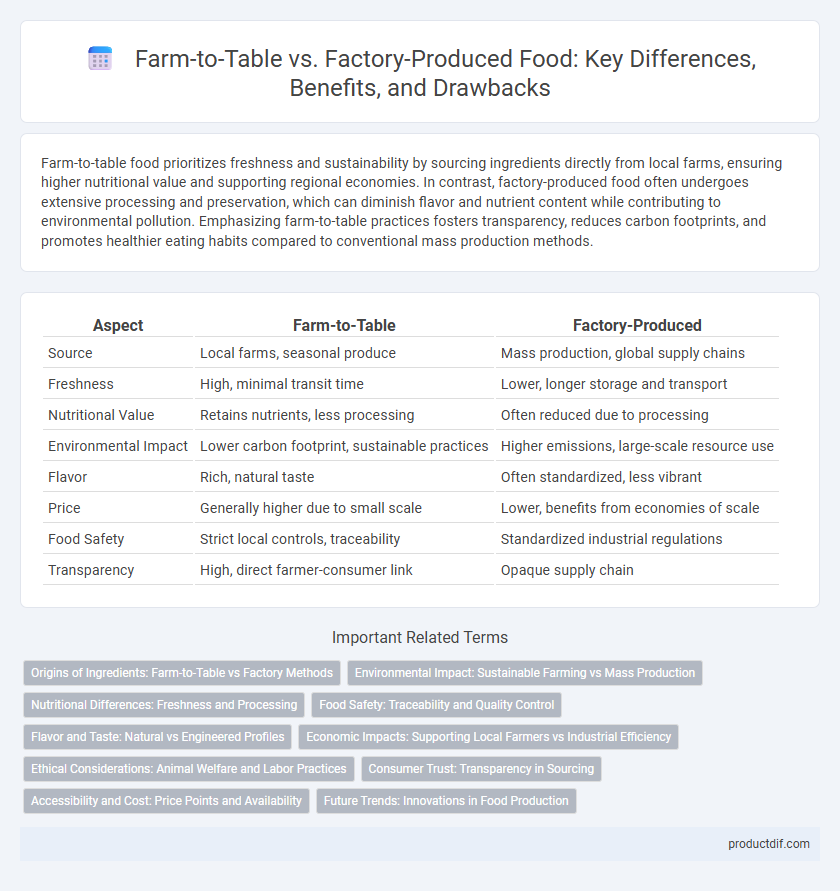 Farm-to-Table vs. Factory-Produced Food: Key Differences, Benefits, and Drawbacks