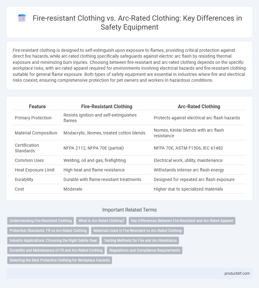 Fire-resistant Clothing vs. Arc-Rated Clothing: Key Differences in Safety Equipment