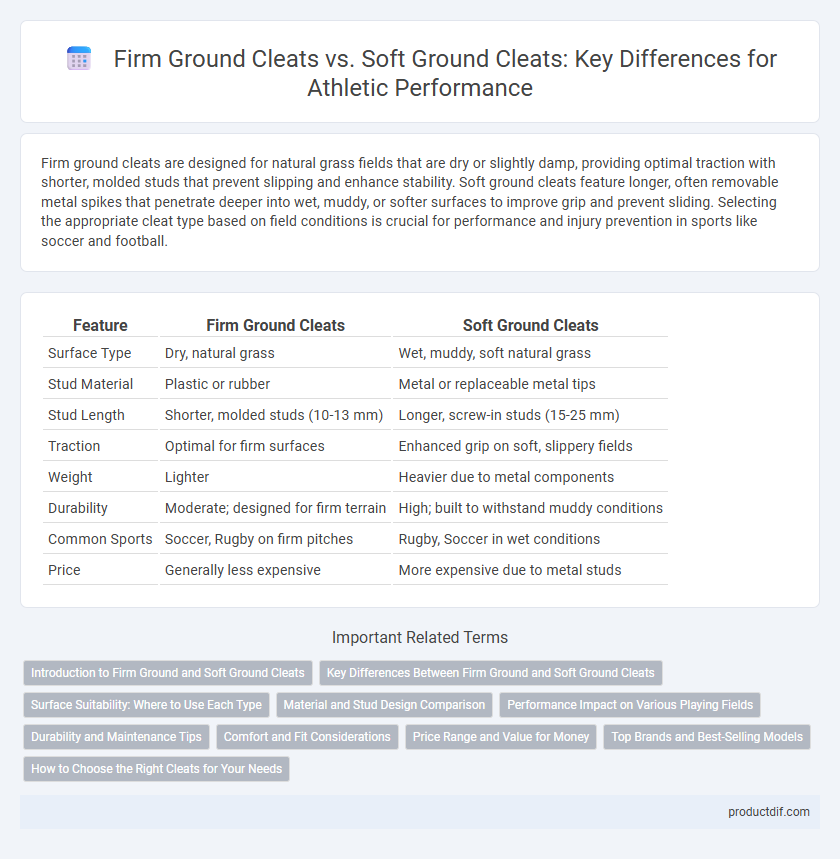 Firm Ground Cleats vs. Soft Ground Cleats: Key Differences for Athletic Performance