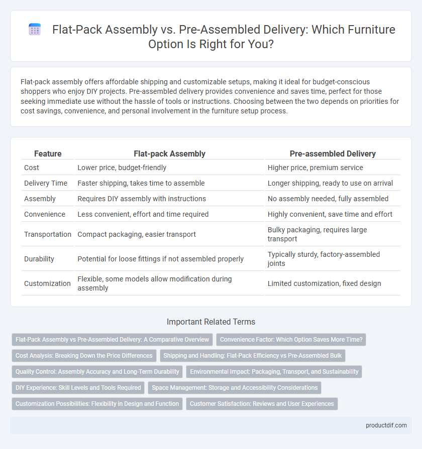 Flat-Pack Assembly vs. Pre-Assembled Delivery: Which Furniture Option Is Right for You?