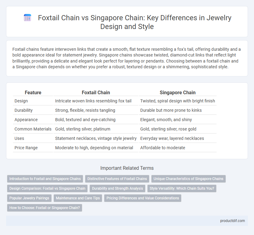 Foxtail Chain vs Singapore Chain: Key Differences in Jewelry Design and Style