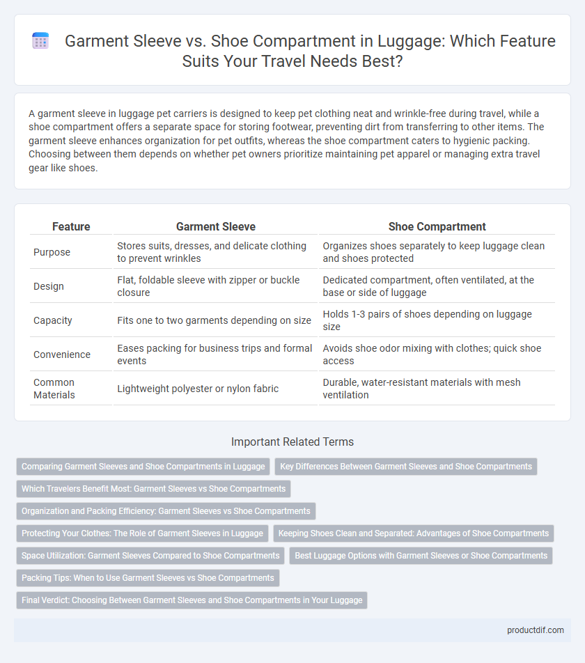 Garment Sleeve vs. Shoe Compartment in Luggage: Which Feature Suits Your Travel Needs Best?