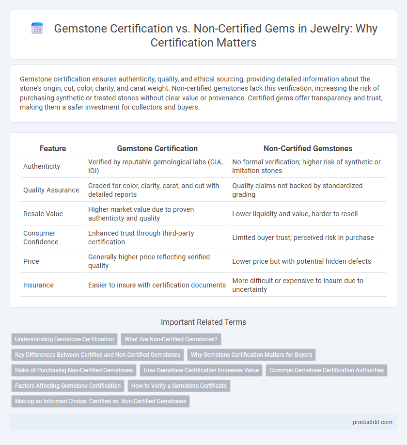 Gemstone Certification vs. Non-Certified Gems in Jewelry: Why Certification Matters