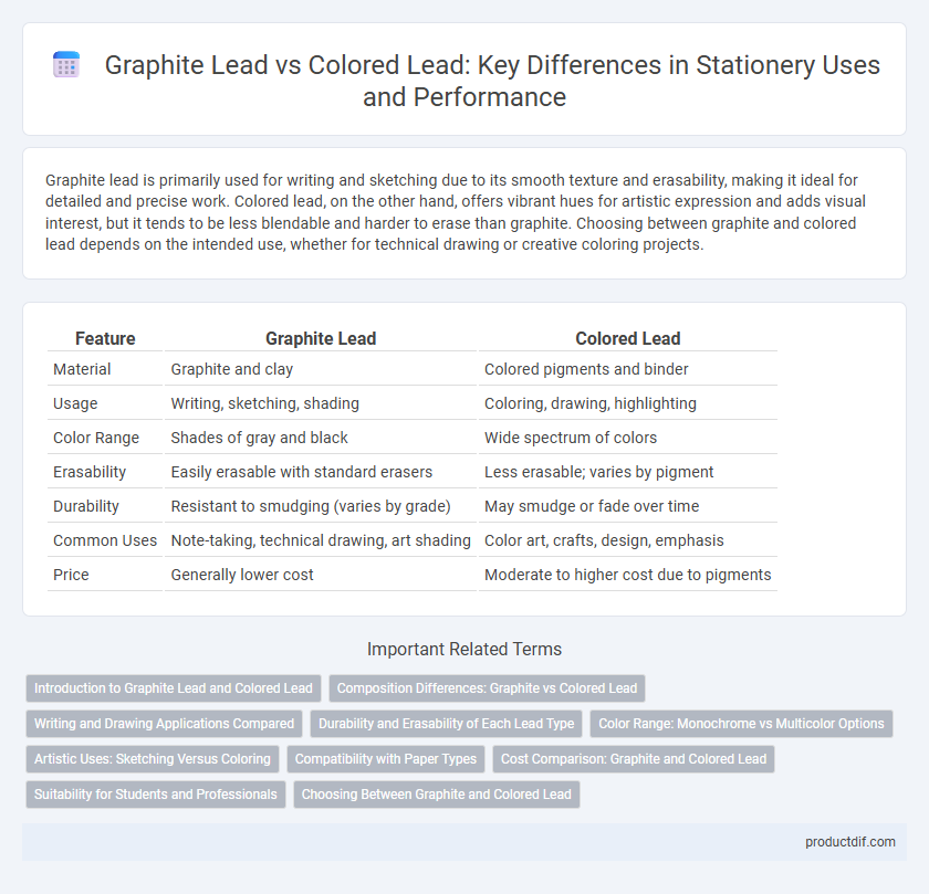 Graphite Lead vs Colored Lead: Key Differences in Stationery Uses and Performance