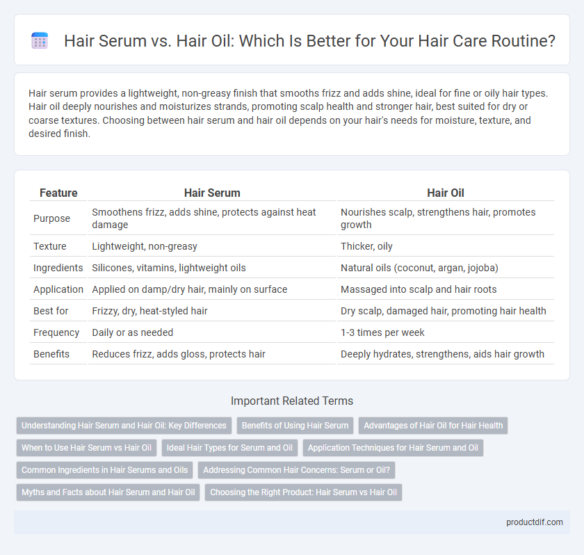 Hair Serum vs. Hair Oil: Which Is Better for Your Hair Care Routine?