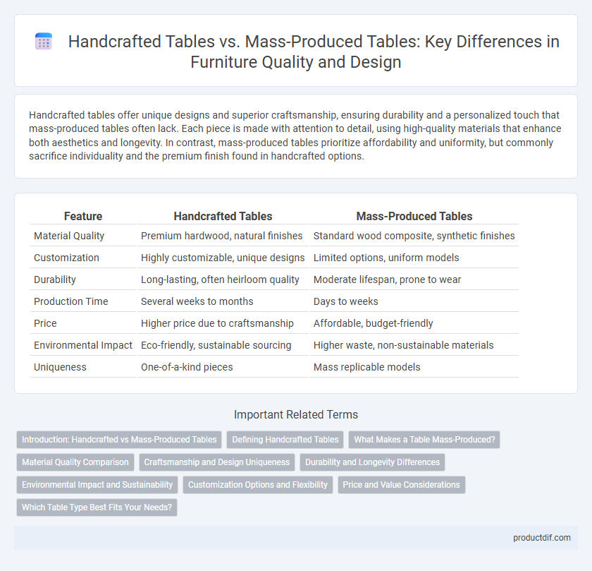 Handcrafted Tables vs. Mass-Produced Tables: Key Differences in Furniture Quality and Design