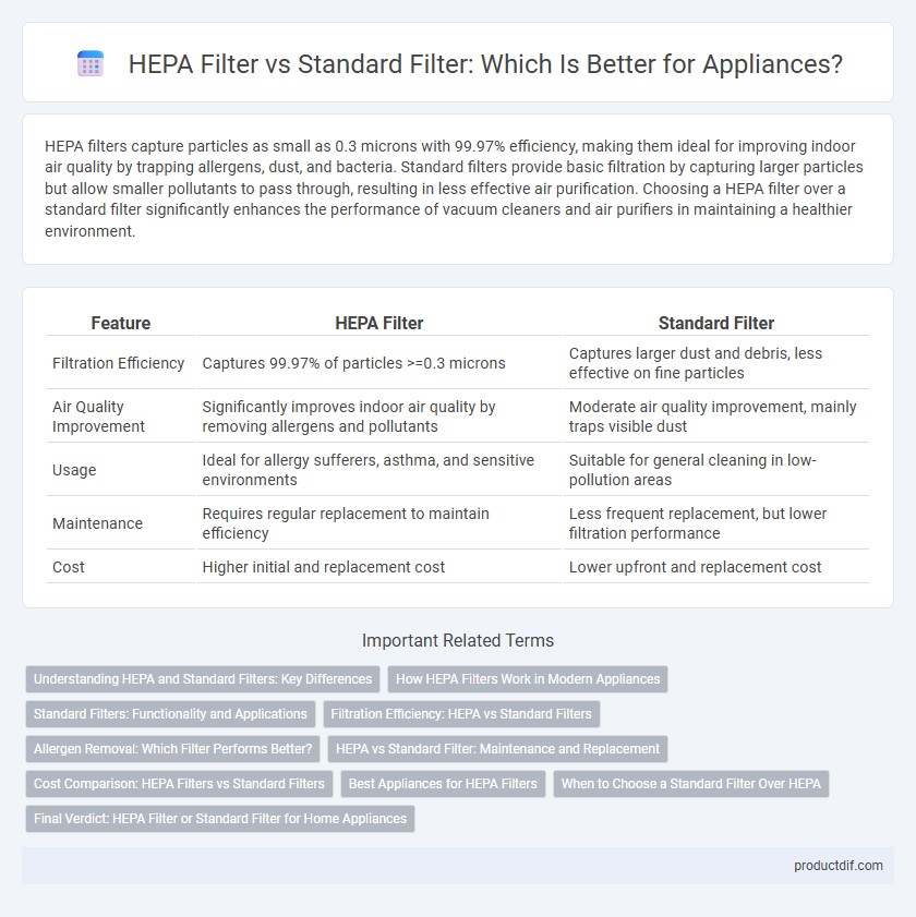 HEPA Filter vs Standard Filter: Which Is Better for Appliances?