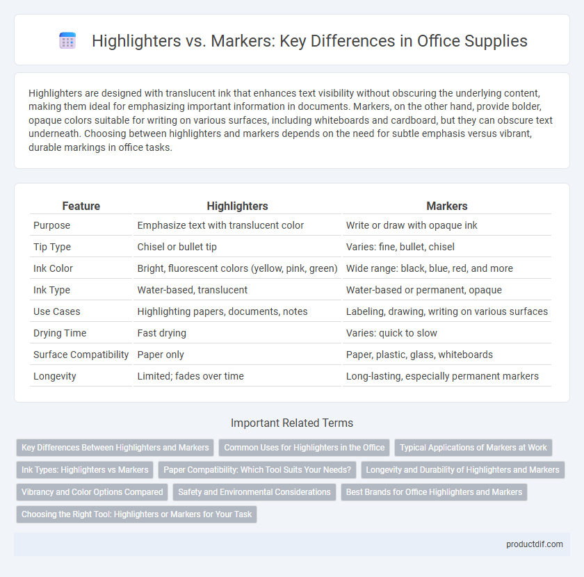 Highlighters vs. Markers: Key Differences in Office Supplies