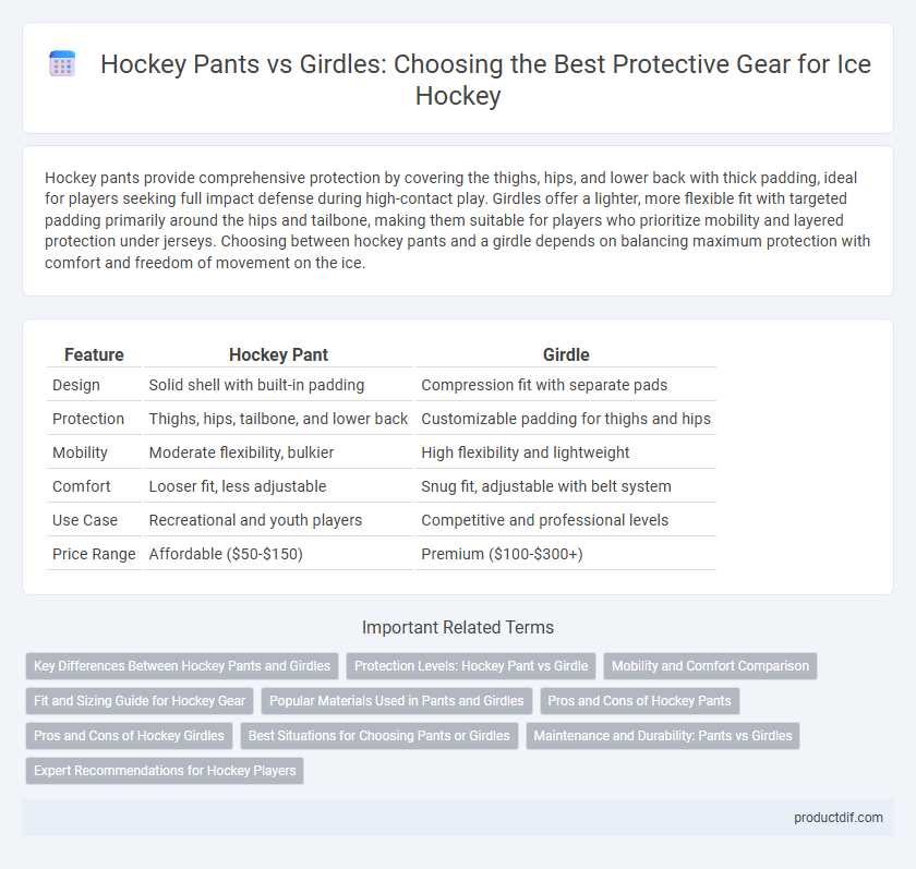 Hockey Pants vs Girdles: Choosing the Best Protective Gear for Ice Hockey