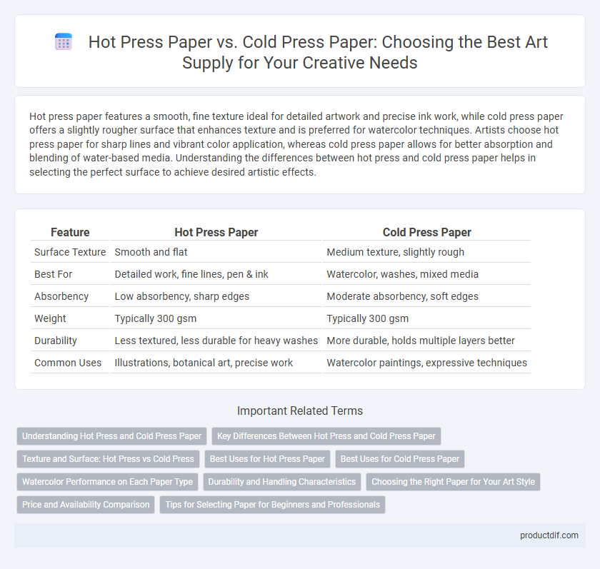 Hot Press Paper vs. Cold Press Paper: Choosing the Best Art Supply for Your Creative Needs