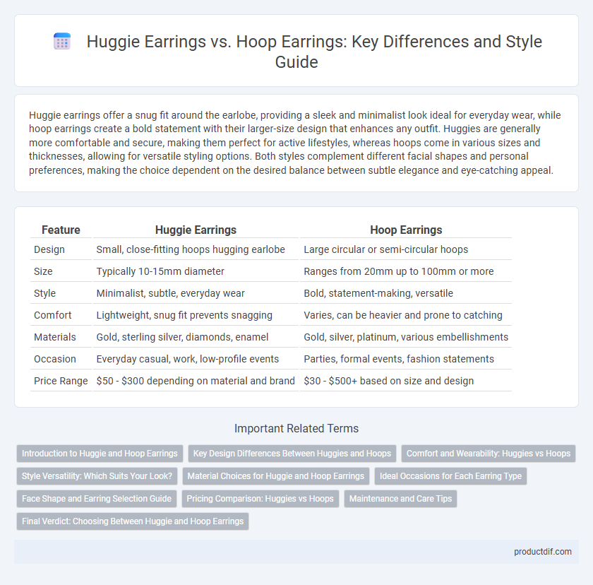Huggie Earrings vs. Hoop Earrings: Key Differences and Style Guide