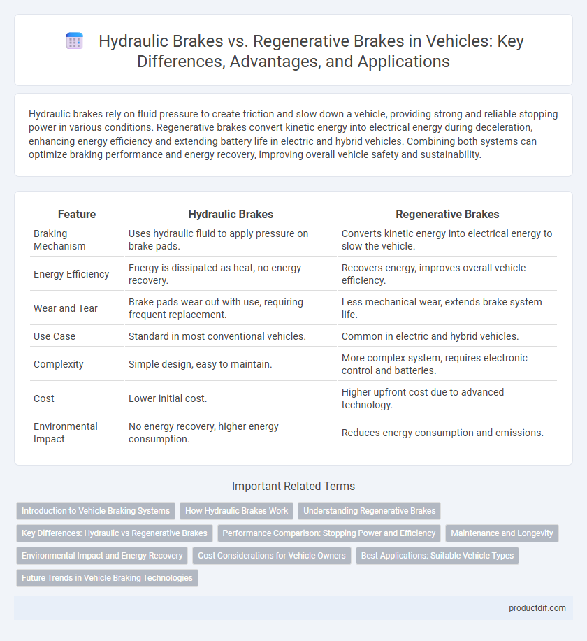 Hydraulic Brakes vs. Regenerative Brakes in Vehicles: Key Differences, Advantages, and Applications