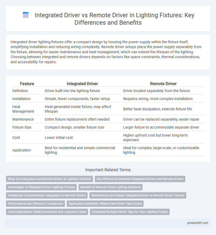 Integrated Driver vs Remote Driver in Lighting Fixtures: Key Differences and Benefits