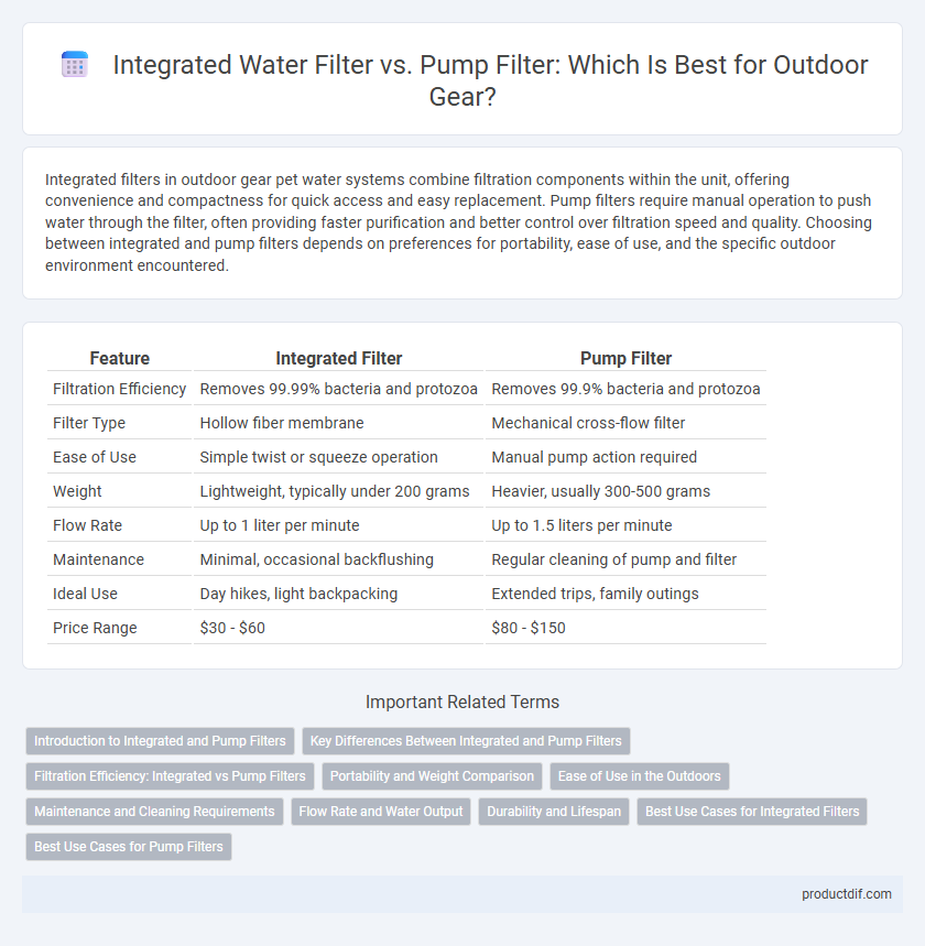 Integrated Water Filter vs. Pump Filter: Which Is Best for Outdoor Gear?