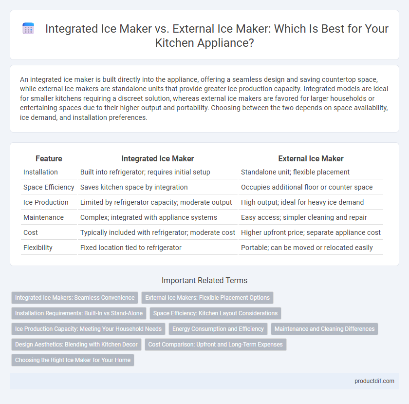 Integrated Ice Maker vs. External Ice Maker: Which Is Best for Your Kitchen Appliance?