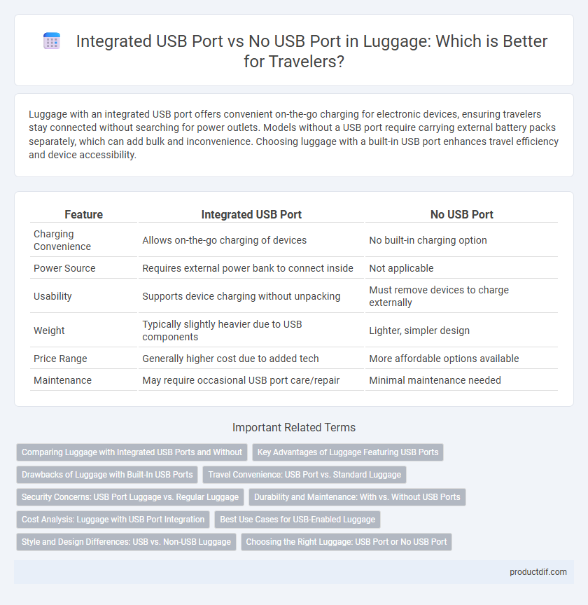 Integrated USB Port vs No USB Port in Luggage: Which is Better for Travelers?