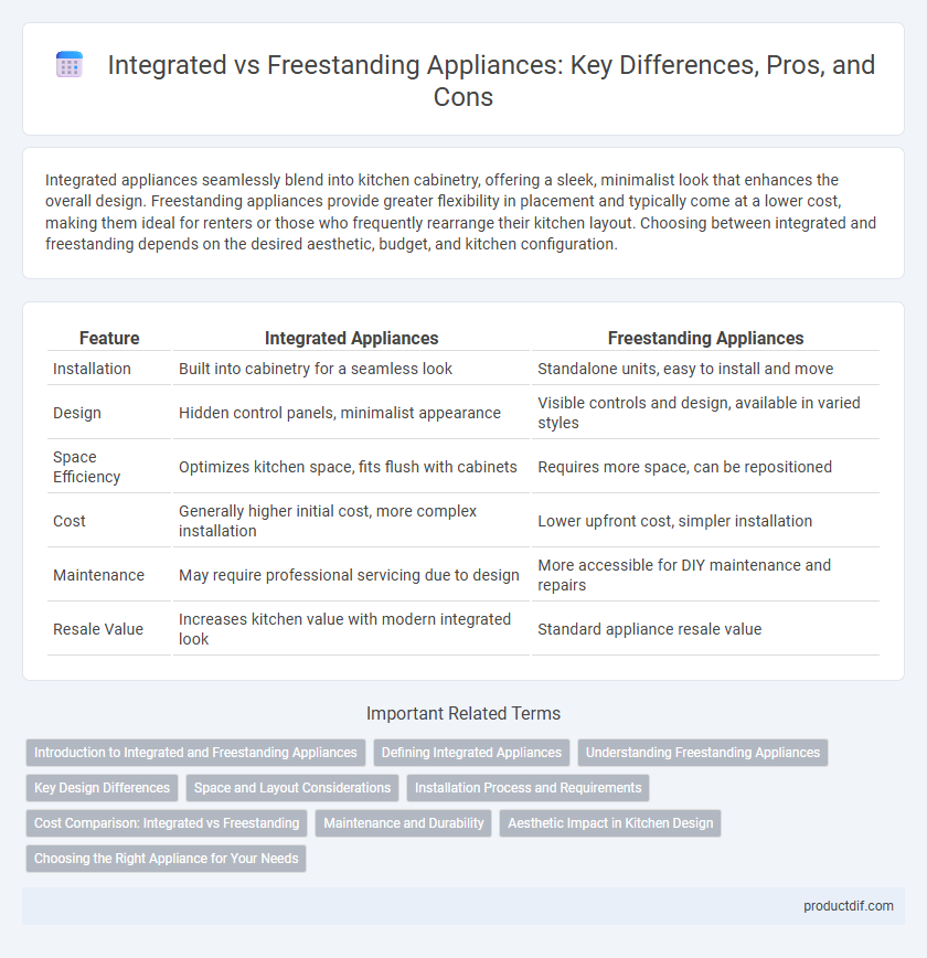 Integrated vs Freestanding Appliances: Key Differences, Pros, and Cons
