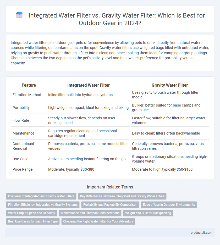 Integrated Water Filter vs. Gravity Water Filter: Which Is Best for Outdoor Gear in 2024?