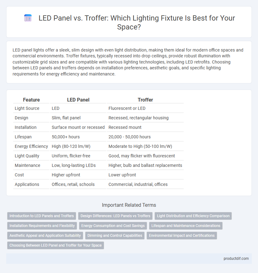 LED Panel vs. Troffer: Which Lighting Fixture Is Best for Your Space?