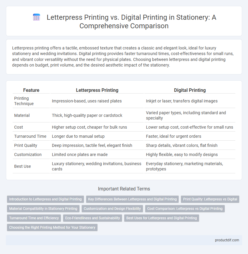 Letterpress Printing vs. Digital Printing in Stationery: A Comprehensive Comparison