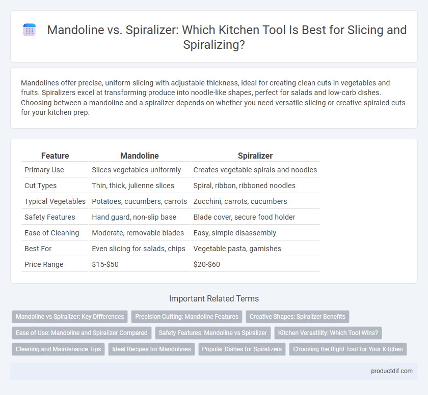 Mandoline vs. Spiralizer: Which Kitchen Tool Is Best for Slicing and Spiralizing?
