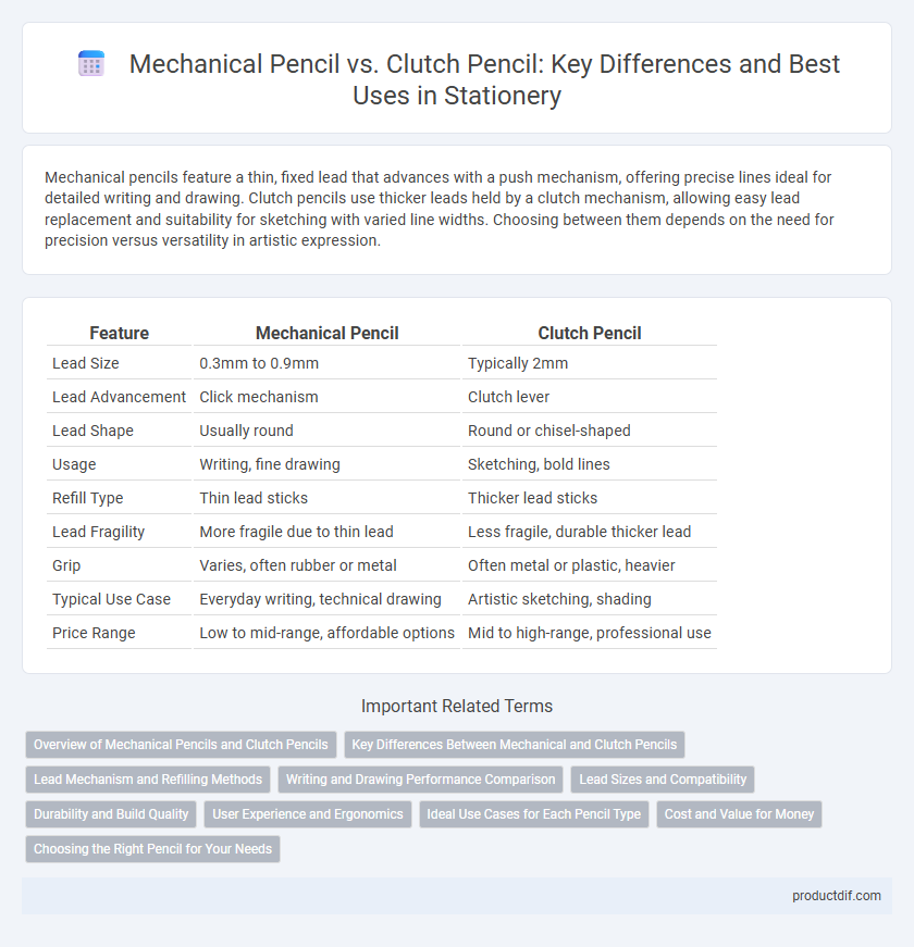 Mechanical Pencil vs. Clutch Pencil: Key Differences and Best Uses in Stationery