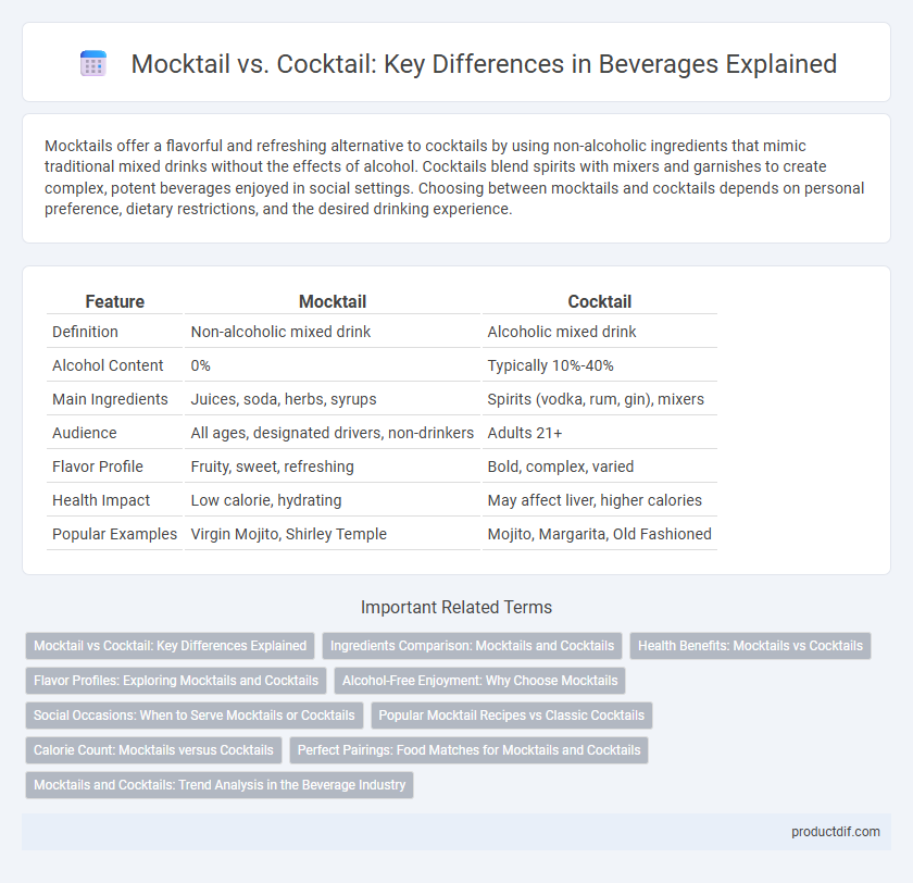 Mocktail vs. Cocktail: Key Differences in Beverages Explained