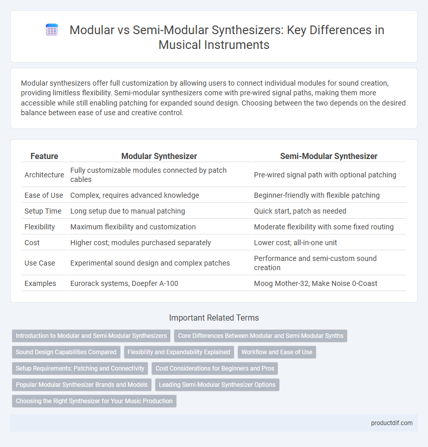 Modular vs Semi-Modular Synthesizers: Key Differences in Musical Instruments