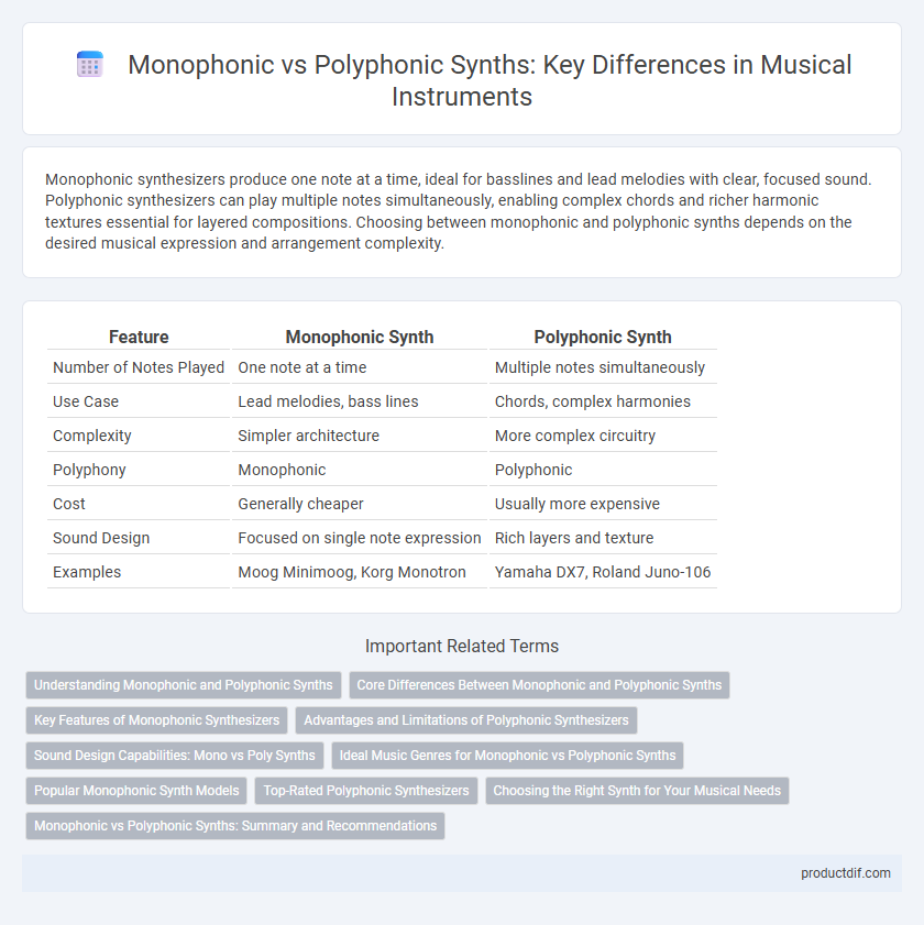 Monophonic vs Polyphonic Synths: Key Differences in Musical Instruments