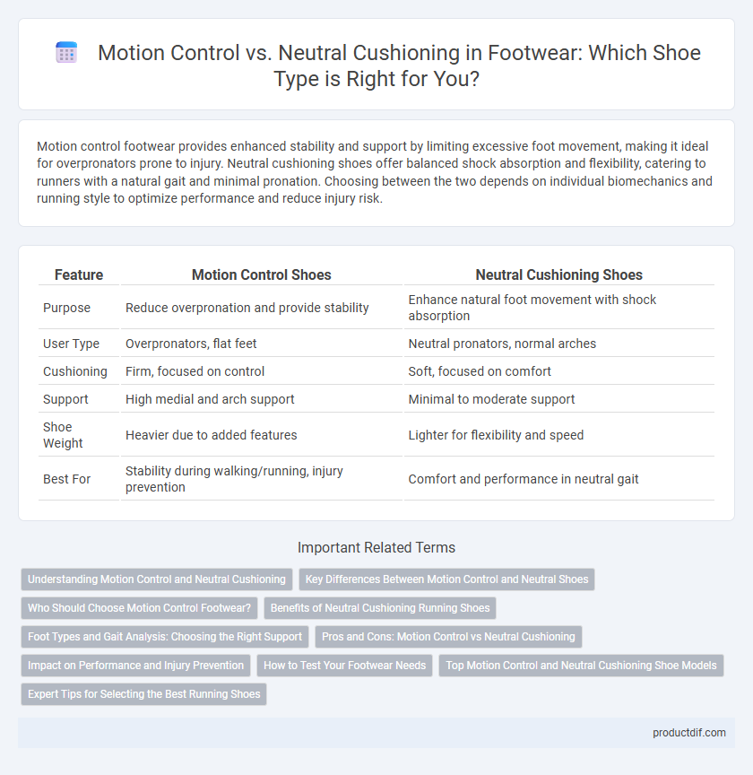 Motion Control vs. Neutral Cushioning in Footwear: Which Shoe Type is Right for You?