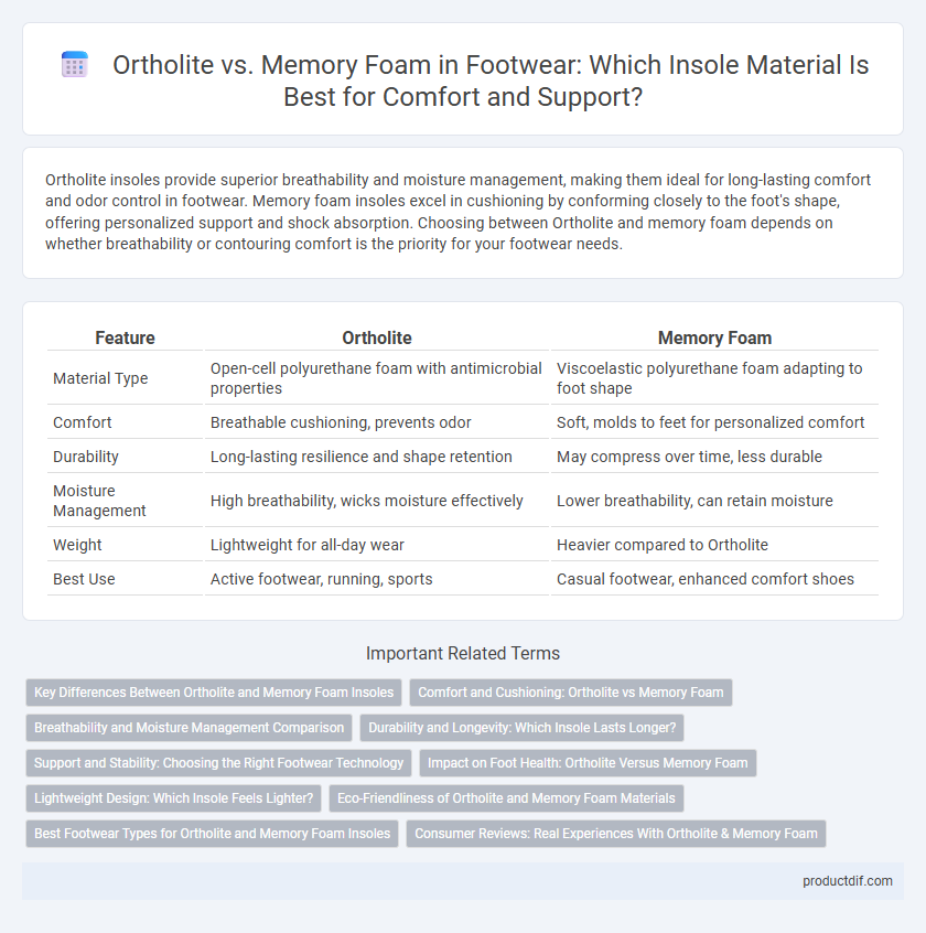 Ortholite vs. Memory Foam in Footwear: Which Insole Material Is Best for Comfort and Support?