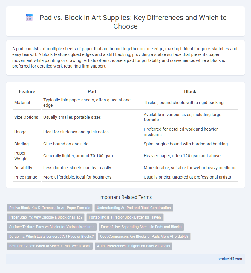 Pad vs. Block in Art Supplies: Key Differences and Which to Choose