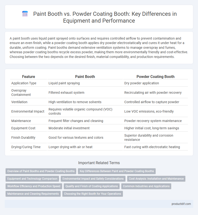 Paint Booth vs. Powder Coating Booth: Key Differences in Equipment and Performance