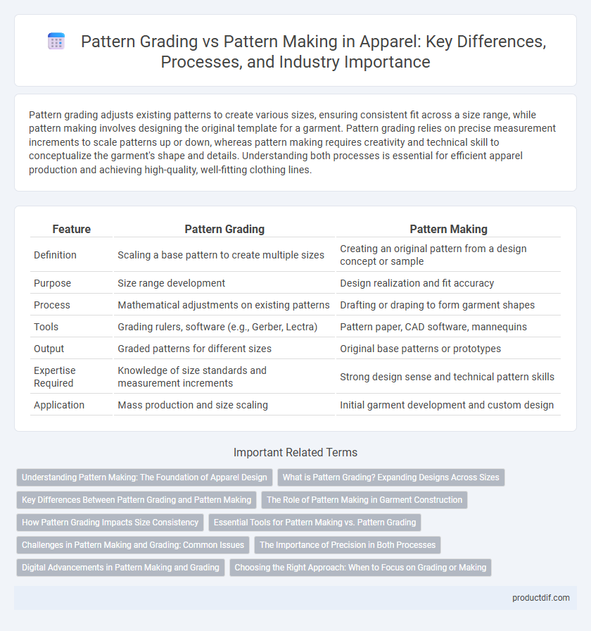 Pattern Grading vs Pattern Making in Apparel: Key Differences, Processes, and Industry Importance