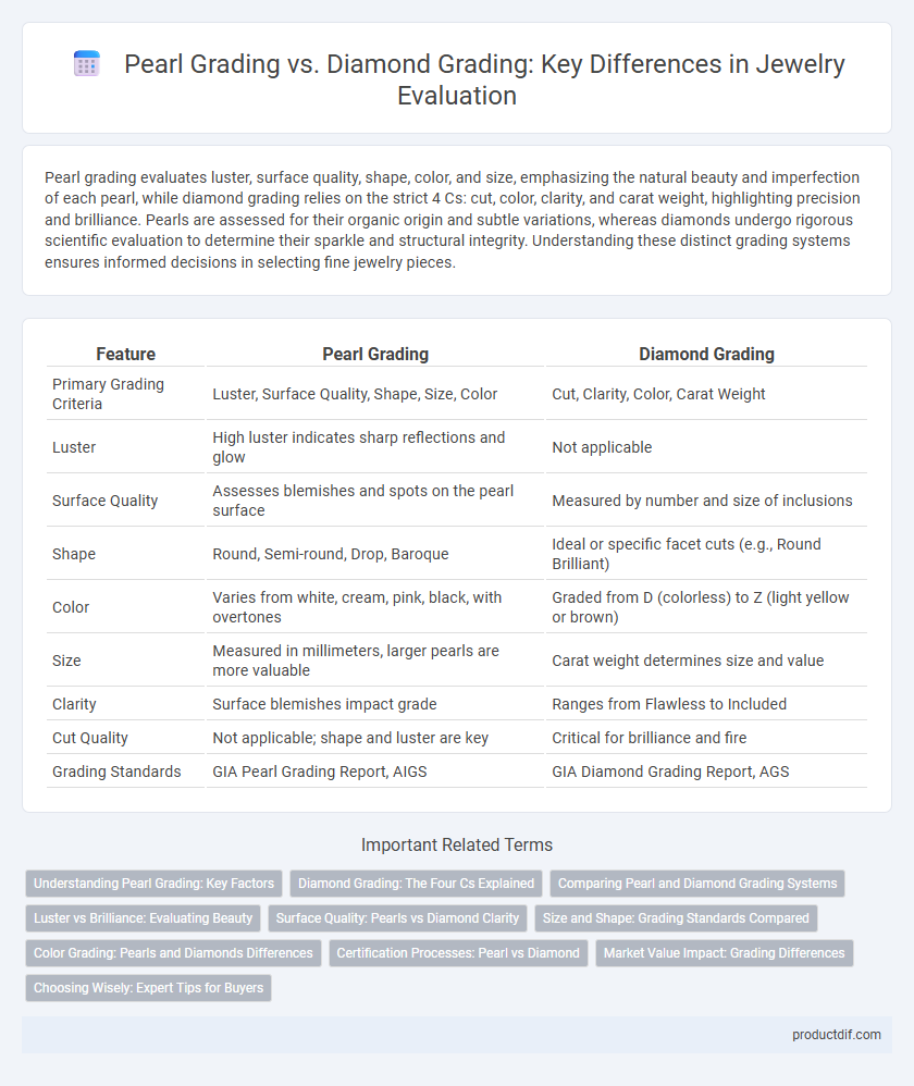 Pearl Grading vs. Diamond Grading: Key Differences in Jewelry Evaluation
