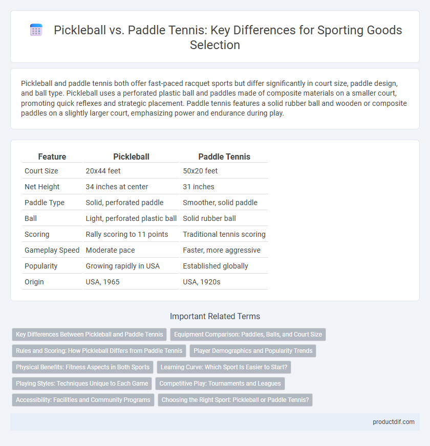 Pickleball vs. Paddle Tennis: Key Differences for Sporting Goods Selection