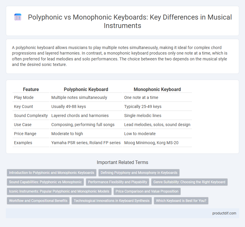 Polyphonic vs Monophonic Keyboards: Key Differences in Musical Instruments