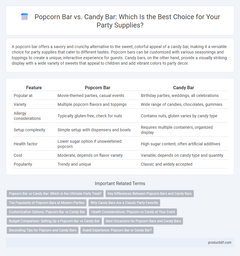 Popcorn Bar vs. Candy Bar: Which Is the Best Choice for Your Party Supplies?