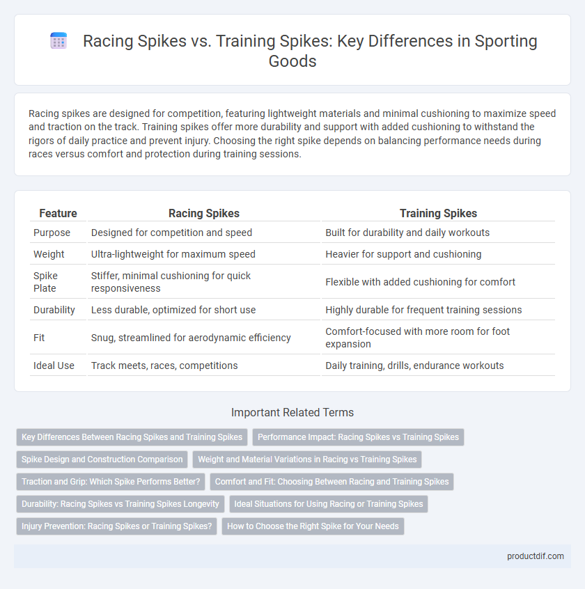 Racing Spikes vs. Training Spikes: Key Differences in Sporting Goods