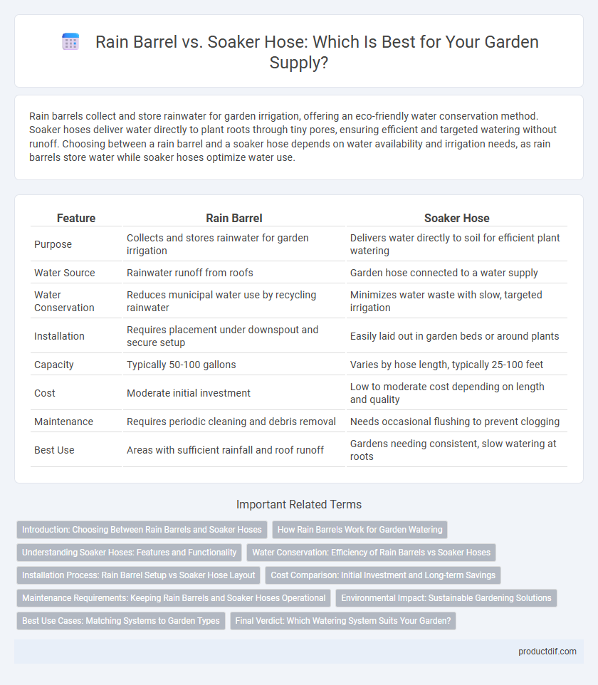 Rain Barrel vs. Soaker Hose: Which Is Best for Your Garden Supply?