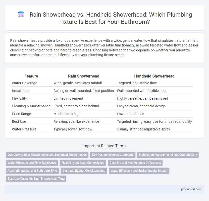 Rain Showerhead vs. Handheld Showerhead: Which Plumbing Fixture Is Best for Your Bathroom?