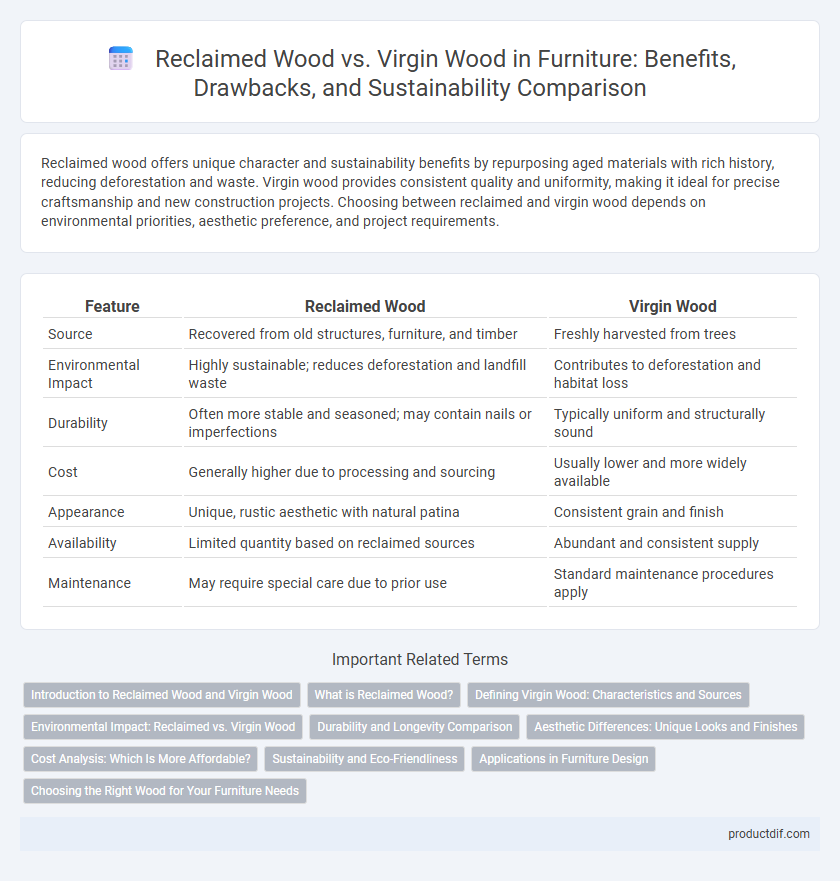 Reclaimed Wood vs. Virgin Wood in Furniture: Benefits, Drawbacks, and Sustainability Comparison