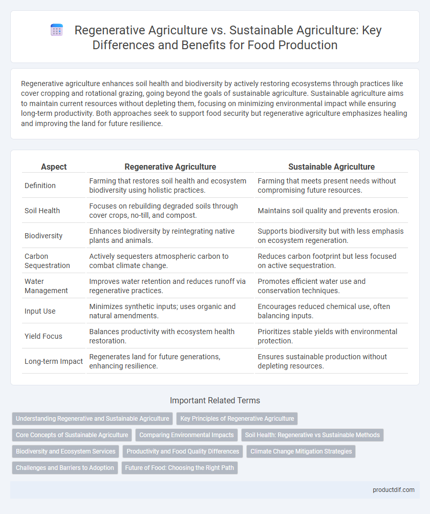 Regenerative Agriculture vs. Sustainable Agriculture: Key Differences and Benefits for Food Production