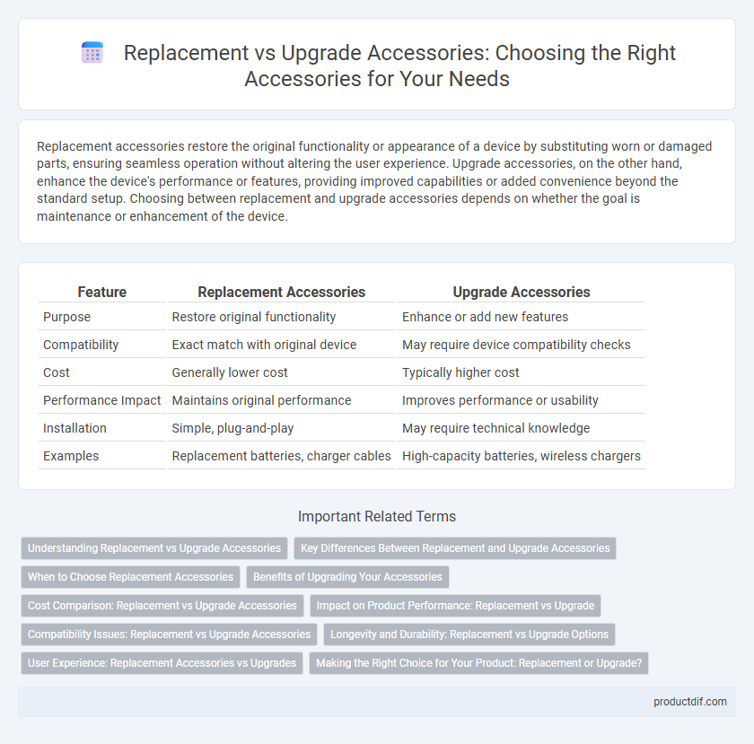 Replacement vs Upgrade Accessories: Choosing the Right Accessories for Your Needs